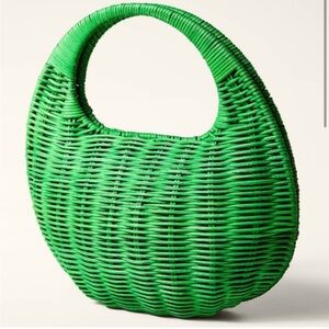 Kate Spade NY X Target Green Wicker Crescent Bag